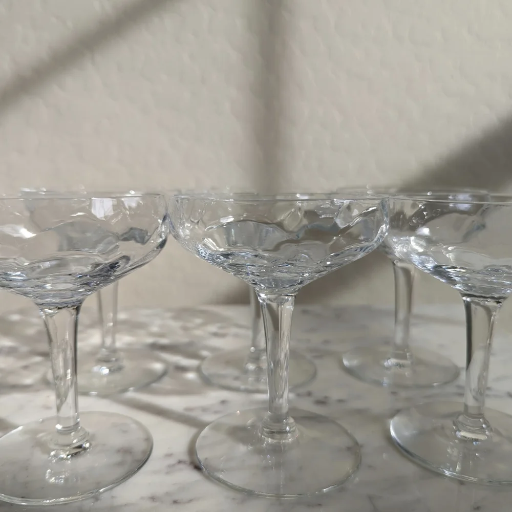 Set of 6 Champagne Saucers - Picture 5 of 9